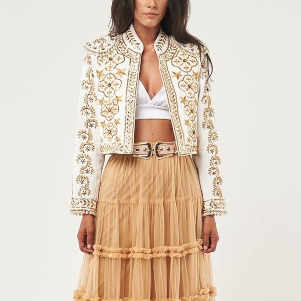 Seta Apparel Pearl Matador Luxury Designer Jacket Large NWT